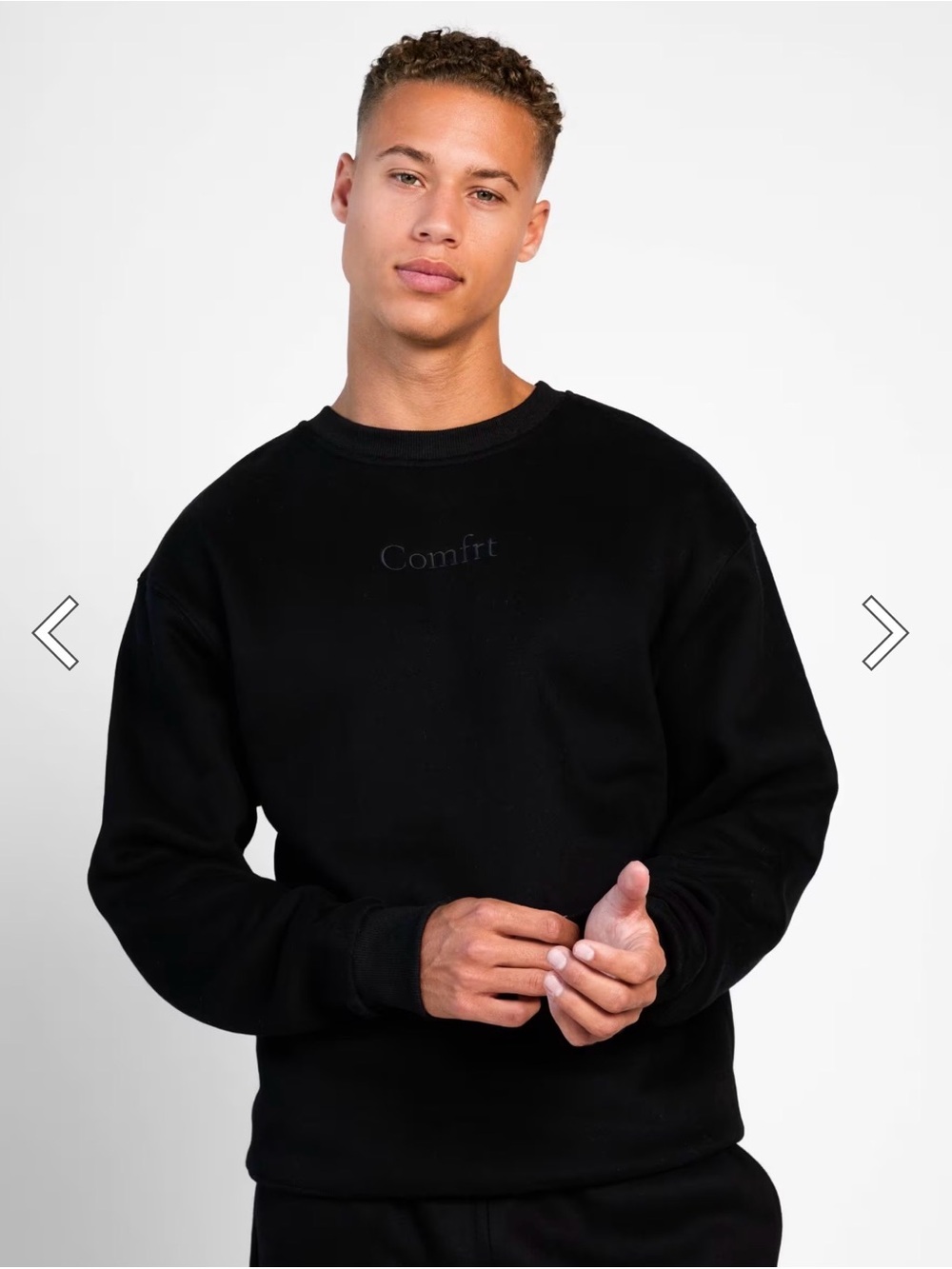 Comfort Signature Crewneck Sweatshirt- Onyx Black